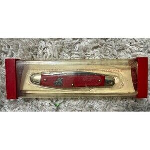 1970s SCHRADE USA PR2 SW CUT RED SAWCUT DELRIN PAUL REVERE STOCKMAN KNIFE New